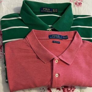 Polo by Ralph Lauren Pink and Green Striped Shirts